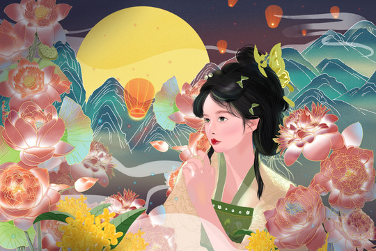 嫦娥中秋賞月