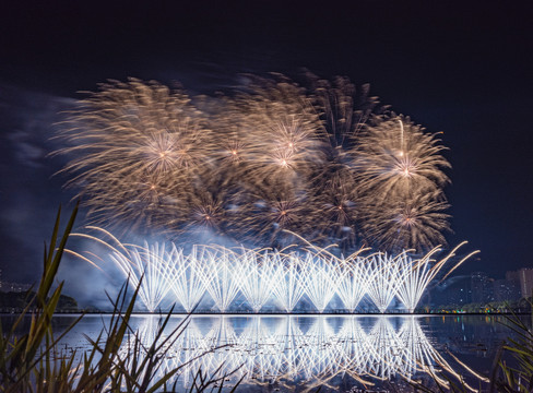 暨阳湖中秋烟花