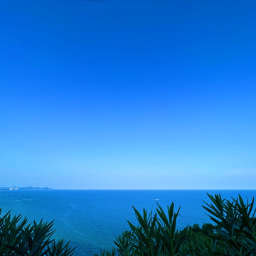 蓝色海洋风景海平线