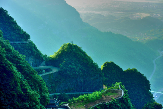 湖南张家界天门山景观