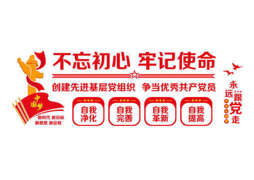 四個自我文化墻