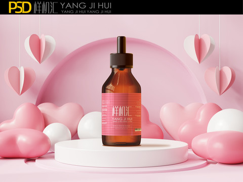粉色精油效果圖