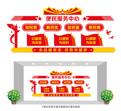 便民服務(wù)文化墻