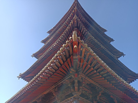 太原太山仿建的唐塔