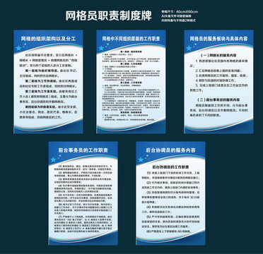 網(wǎng)格員職責(zé)制度牌
