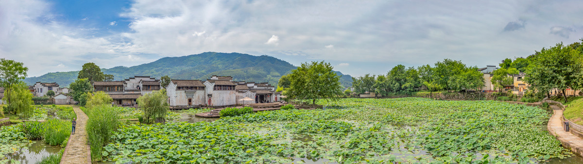 呈坎永兴湖全景图