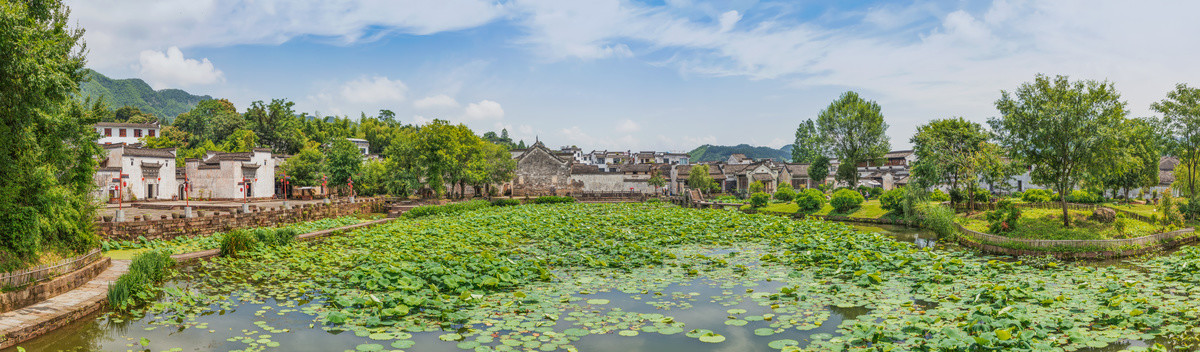 呈坎永兴湖全景图