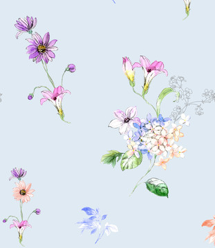 手繪小花組合