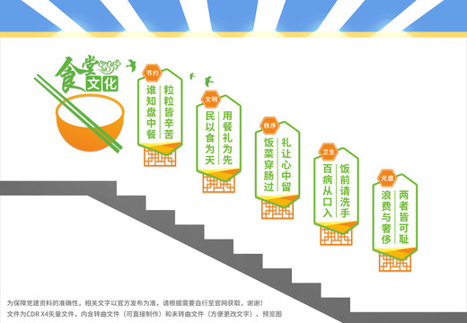 食堂樓梯文化墻