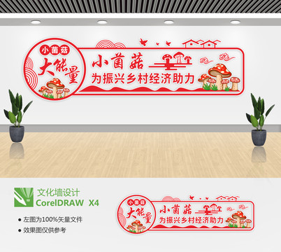 小菌菇文化墻