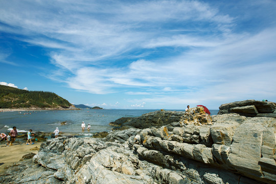 盐洲岛杨屋海难风光