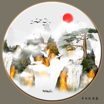 迎客松酒店裝飾畫(huà)