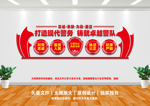 警隊(duì)文化墻