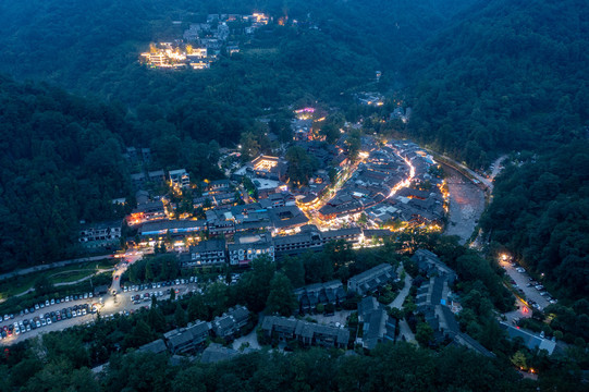 都江堰泰安古镇夜景