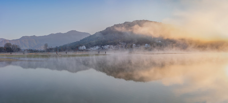 宏村水库全景图