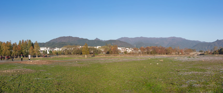 宏村水库湿地全景图