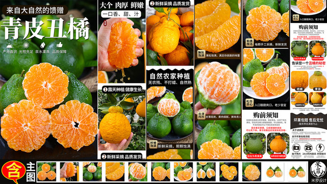青皮丑橘詳情頁(yè)丑柑詳情主圖