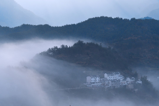 江南山水田园山村