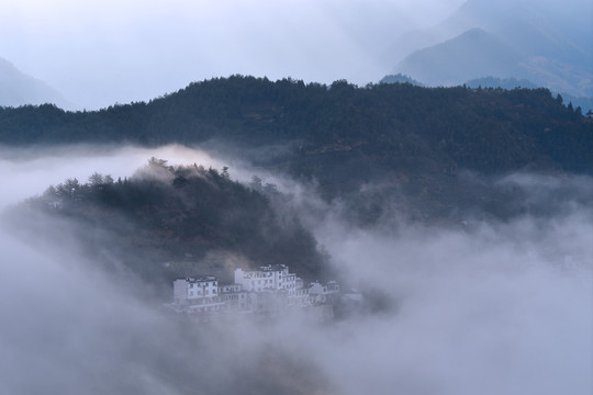 江南山水田园山村