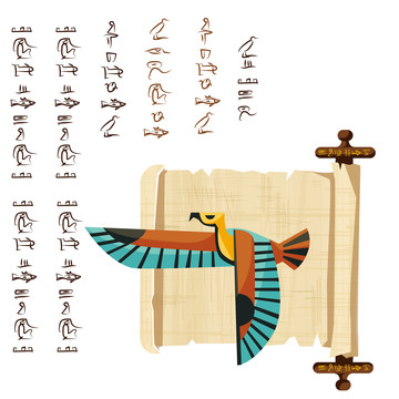 埃及文字鳥類插圖