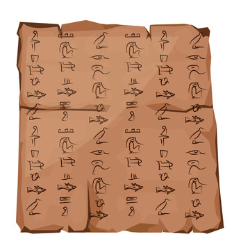 古埃及象形文字布纸插图