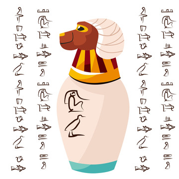 埃及山羊瓷器插图