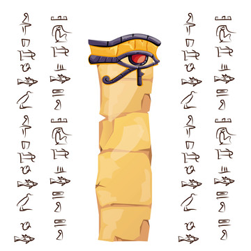 埃及眼睛石柱插图