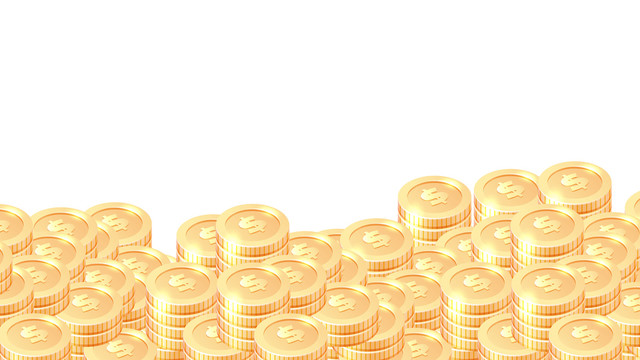 金幣堆疊插圖