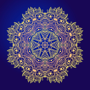 金色貴氣曼陀羅插圖