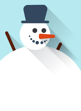 可愛雪球雪人插圖