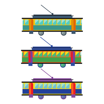 缤纷缆车电车插图