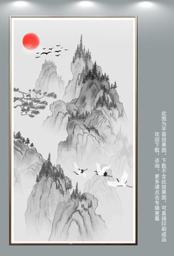 酒店山水畫(huà)