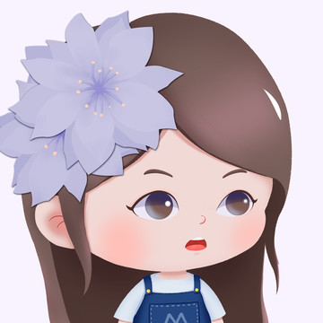 卡通長(zhǎng)發(fā)女孩