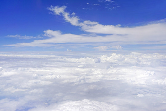 航拍云层蓝天白云自然景观