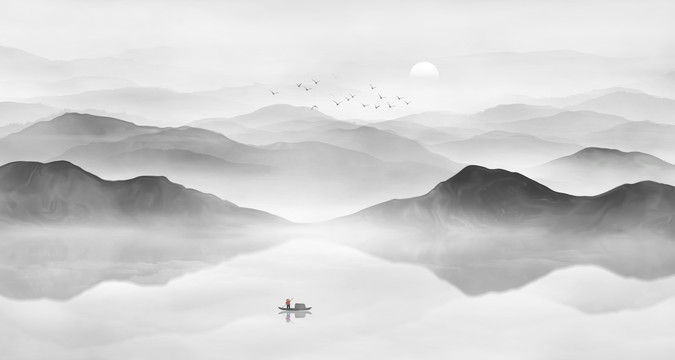 水墨山水畫