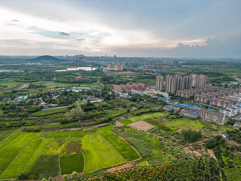 合肥城市风光全景航拍