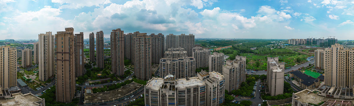 合肥城市風(fēng)光全景航拍