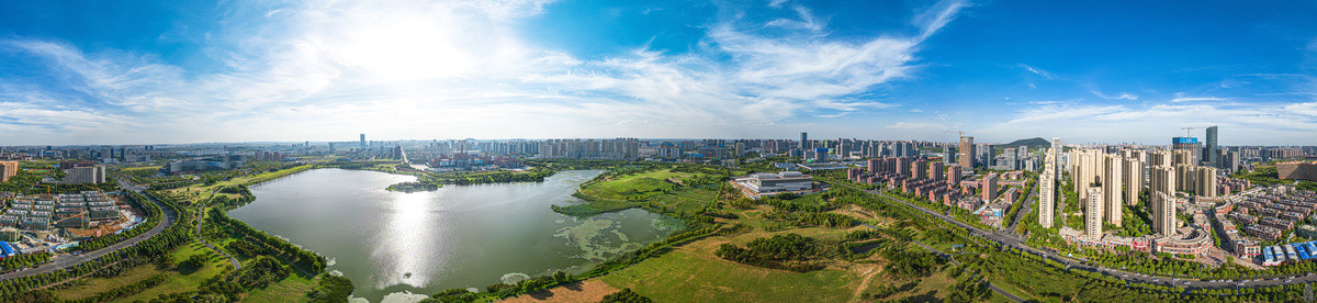 合肥城市风光全景航拍