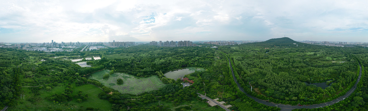 合肥城市风光全景航拍