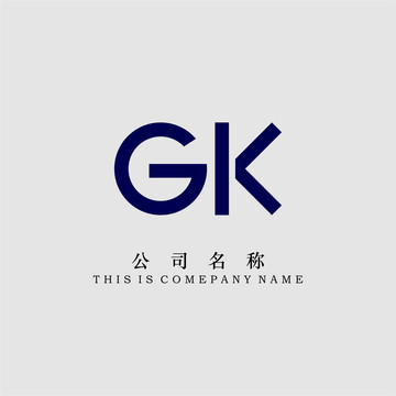 字母GK標志logo