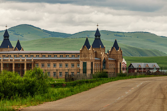 中俄边境建筑