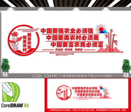 情系農(nóng)村服務(wù)農(nóng)民文化墻