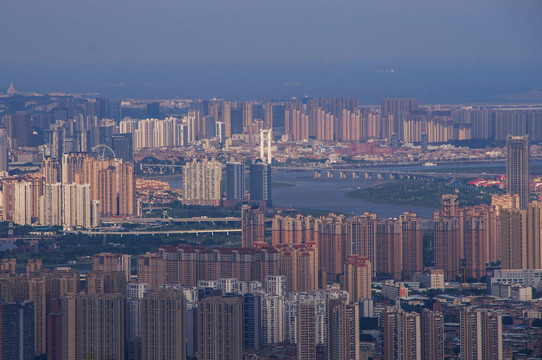 泉州湾城市航拍风景