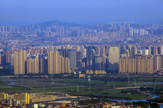 晋江城市航拍大场景