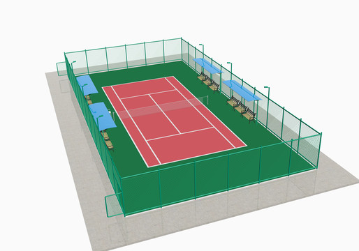 3D网球场