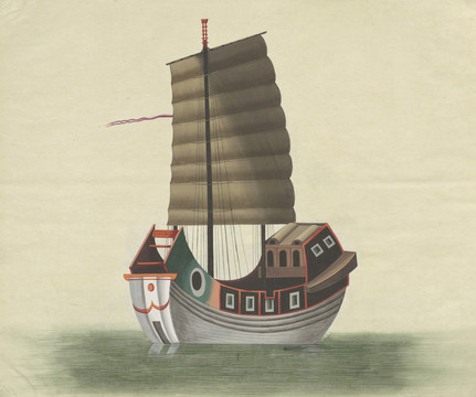 古代帆船插画