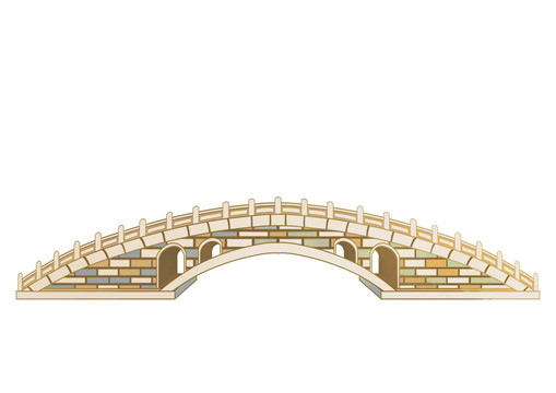 石家庄古建筑免抠赵州桥