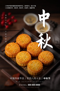傳統(tǒng)節(jié)日中秋節(jié)海報(bào)