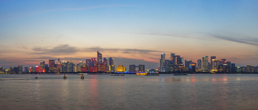 杭州钱江新城夜景