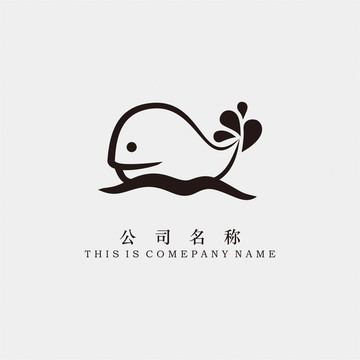 可爱鲸鱼logo